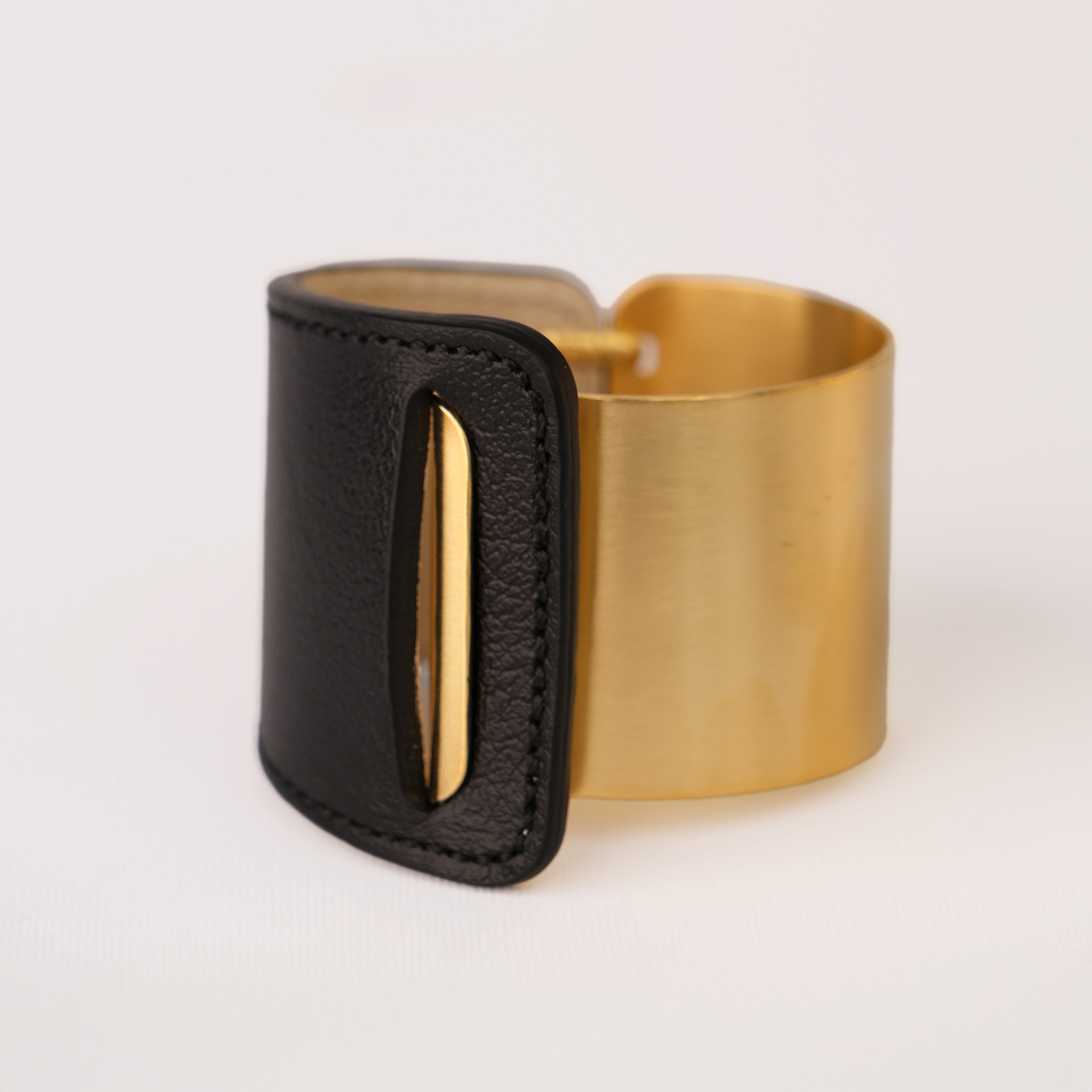 Half Leather & Half Gold Plated
